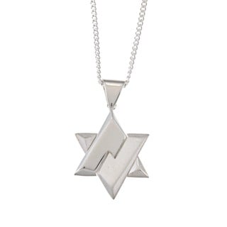 Two tone Sterling Silver 'Star of David' Necklace Religious Necklaces