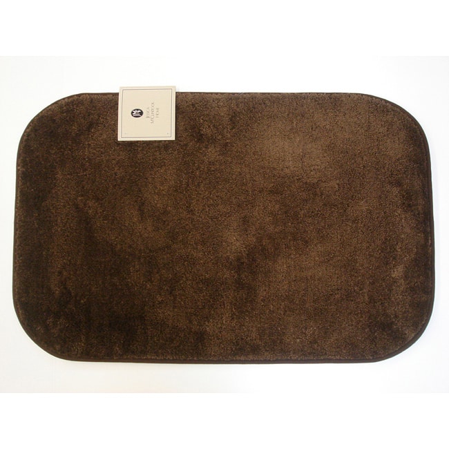 Sherry Kline Solid Brown Non-skid 21 x 33 Bath Rug (Set of 2)