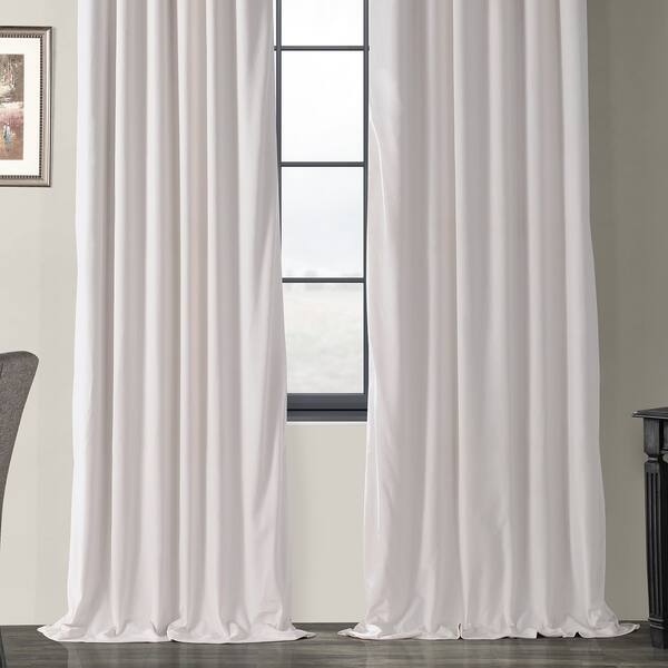Shop Exclusive Fabrics Signature Off White Velvet Blackout Curtain