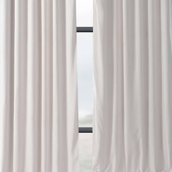 Shop Exclusive Fabrics Signature Off White Velvet Blackout Curtain