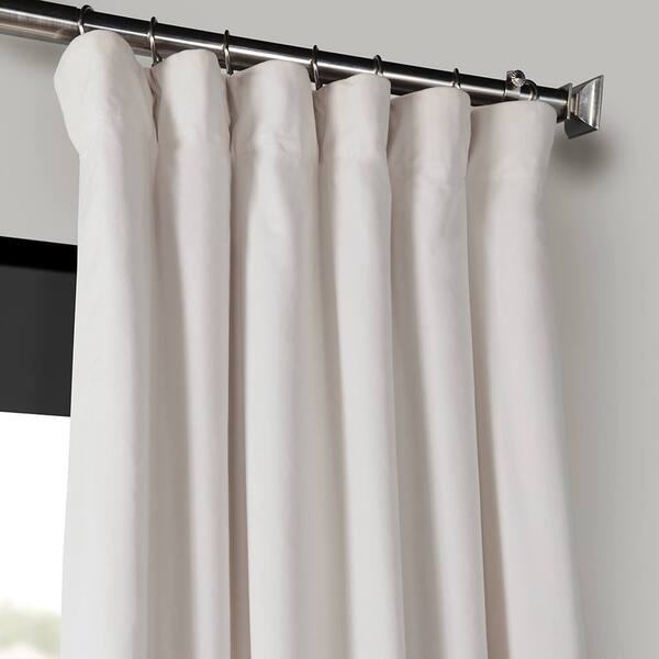 Shop Exclusive Fabrics Signature Off White Velvet Blackout Curtain