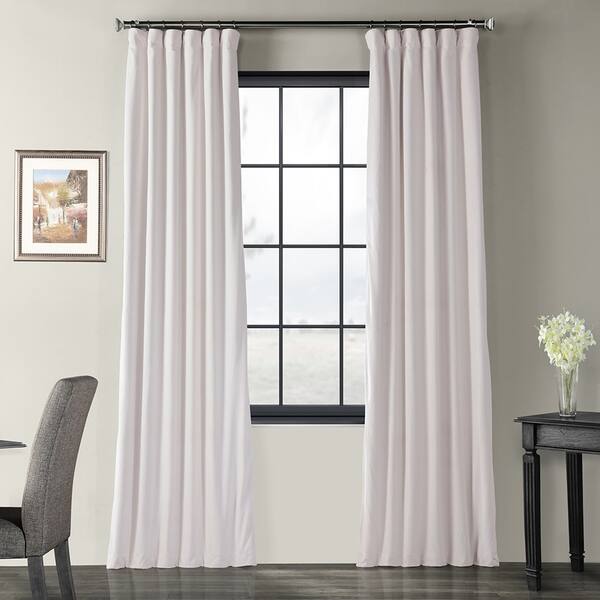 Shop Exclusive Fabrics Signature Off White Velvet Blackout Curtain