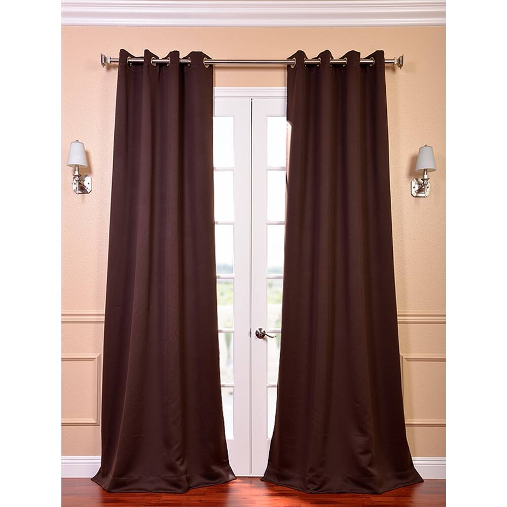 Exclusive Fabrics Grommet Java Designer Blackout 120-inch Curtain Panel Pair - 50 x 120