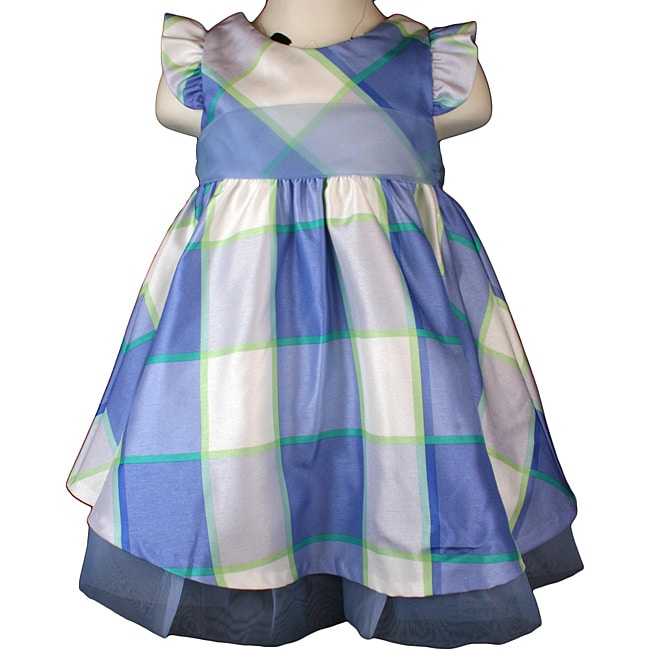 Shop Rare Editions Infant Girl's Blue Plaid Party Dress - Free Shipping