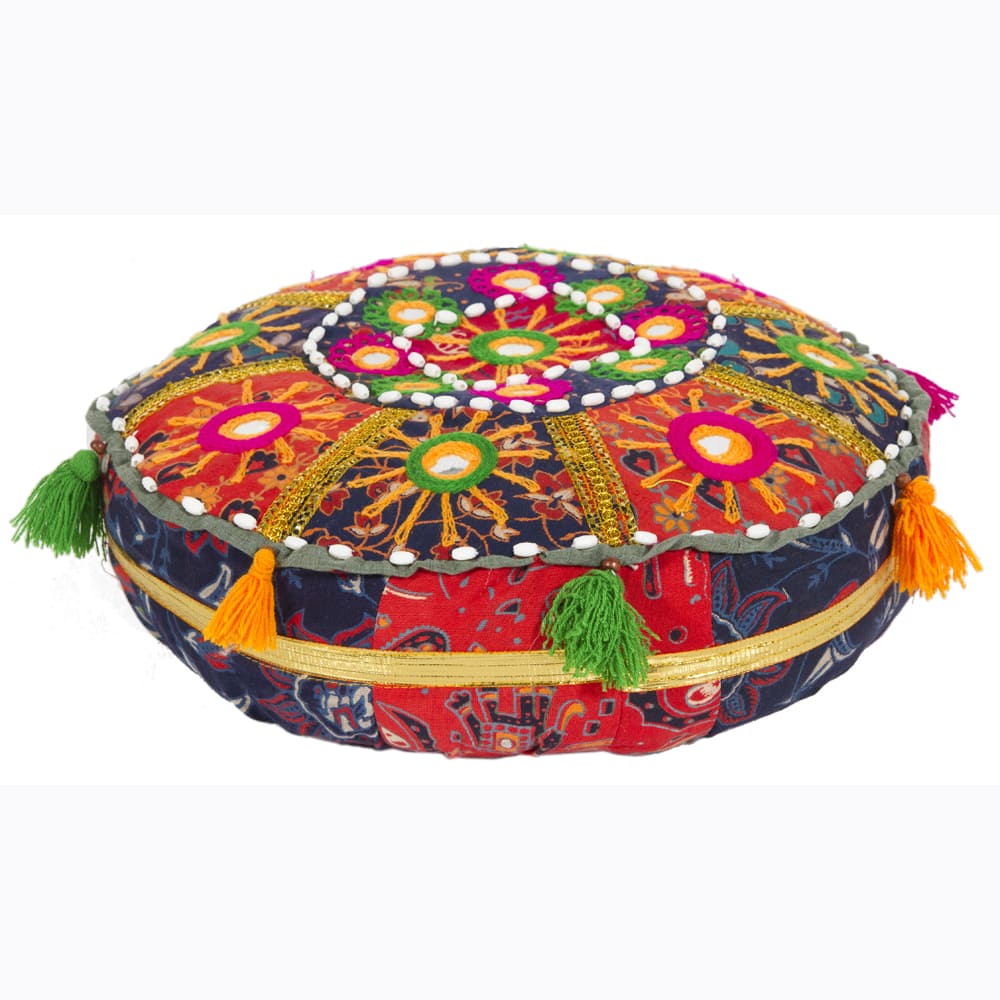 Artist's Loom Traditional Indian Poufs (Set of 3)