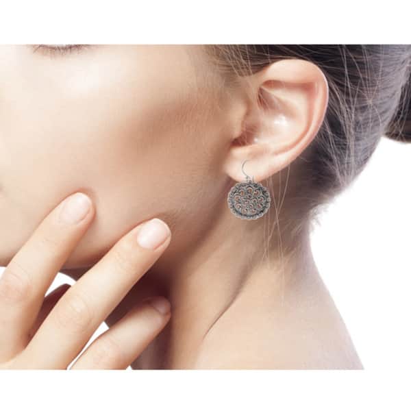 NOVICA Handmade Sterling Silver 'Filigree Chrysanthemum' Earrings (Indonesia)