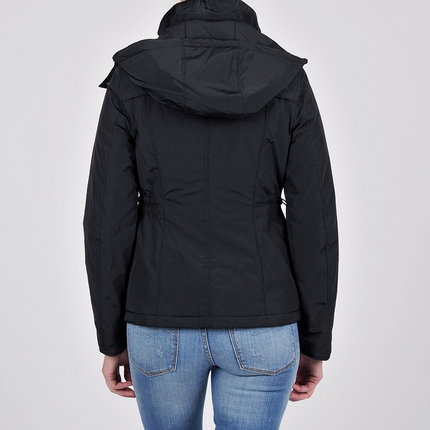 weatherproof women's jacket with detachable hood