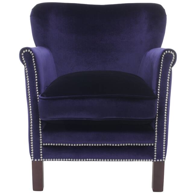 Safavieh Posh Royal Blue Arm Chair - 26.6" x 28.9" x 29.3"