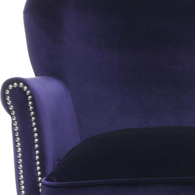 Safavieh Posh Royal Blue Arm Chair - 26.6" x 28.9" x 29.3"