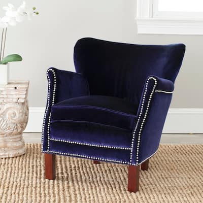 Safavieh Posh Royal Blue Arm Chair - 26.6" x 28.9" x 29.3"