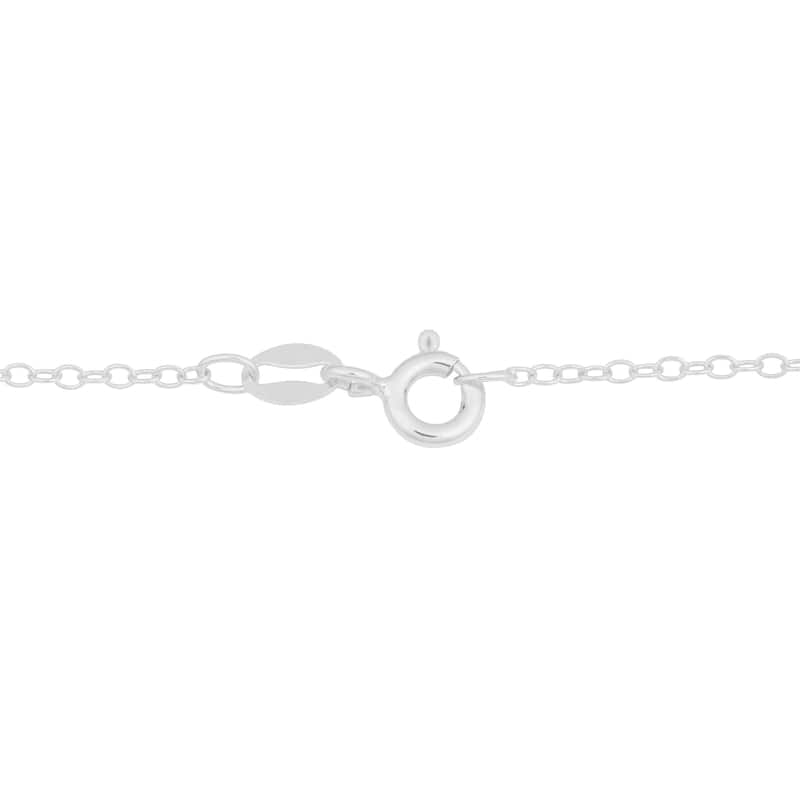 Fremada Rhodium Plated Sterling Silver Cubic Zirconia Snowflake Necklace