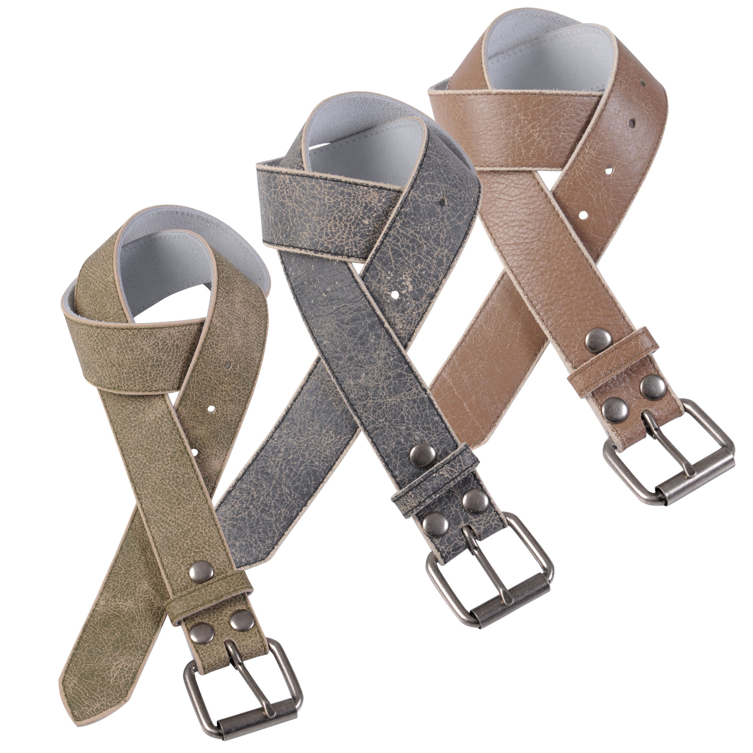 Journee Collection Women's Vintage Cracked Genuine Leather 37.25-Inch Belt