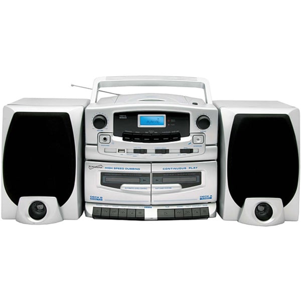 Shop Supersonic Portable Mp3  Cd Player Double Cassette Recorder And Am  Fm Radio With Usb Input