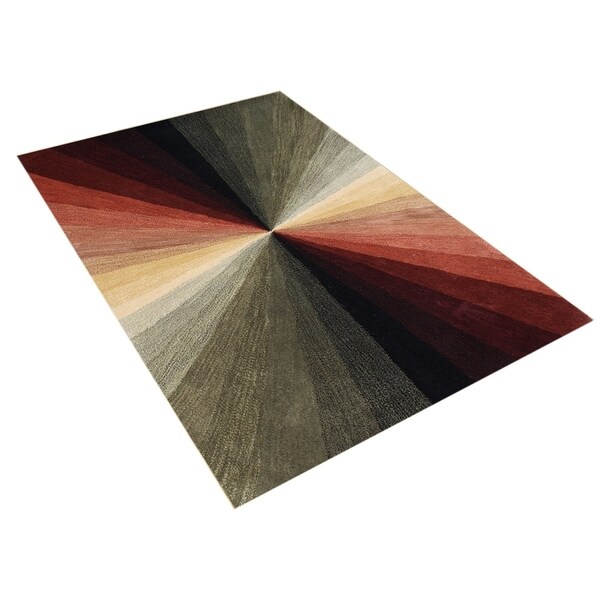 Alliyah Handmade Black New Zealand Blend Wool Rug (8' x 10') - 8' x 10'