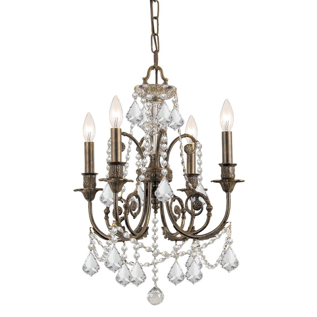 Regis 4-light English Traditional Bronze Chandelier