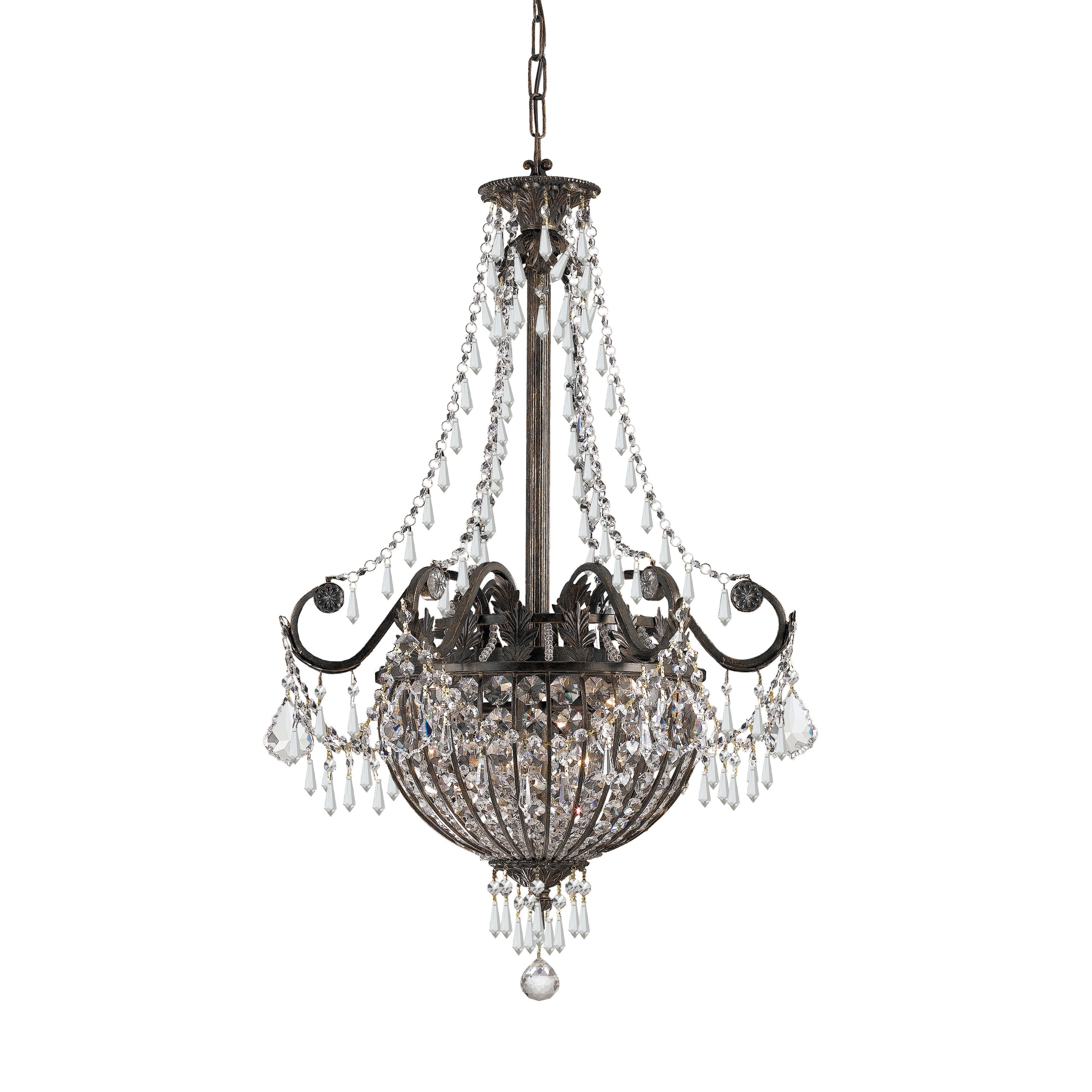 Crystorama Vanderbilt Collection 6-light English Bronze Pendant - Chandeliers For Bedrooms by Overstock.com