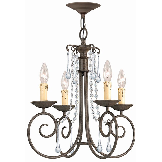 Crystorama Soho Dark Rust 4 light Chandelier