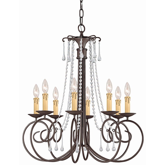 Crystorama Soho Dark Rust 8 light Chandelier