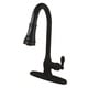 preview thumbnail 2 of 0, Classic Two-Tone Oil Rubbed Bronze Single Handle Faucet with Pull Down Spout