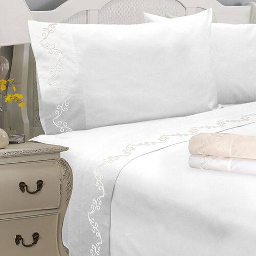 Grand Luxe Egyptian Cotton Sateen 1200 Thread Count Scroll Deep Pocket Sheet Set