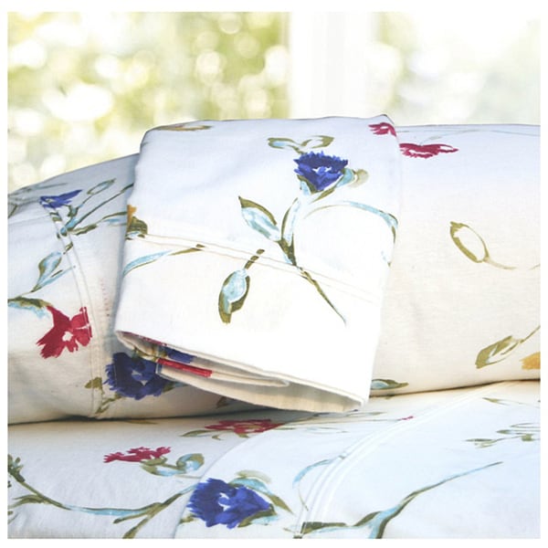 Luxury Extra Deep Pocket 100% Cotton Floral Printed/ Solid Colors Sheet Set 