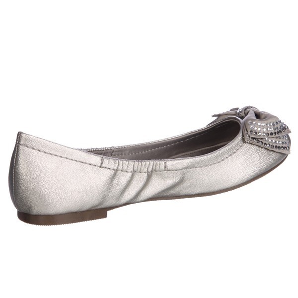 womens pewter flats