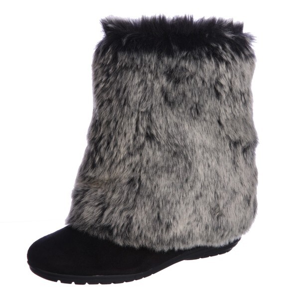 report boots with fur