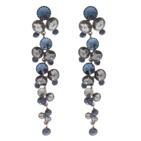 NEXTE Jewelry Silvertone Blue and Grey Dangle Earrings NEXTE Jewelry Fashion Earrings