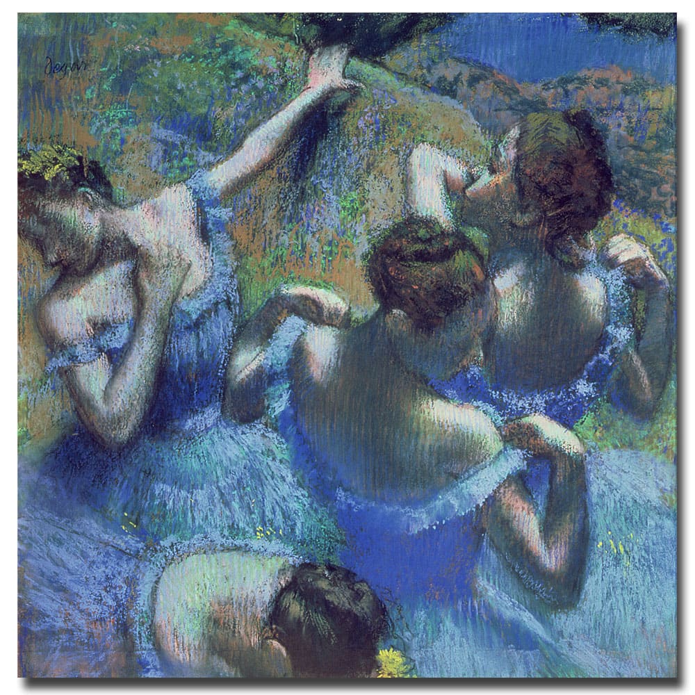 Edgar Degas 'Blue Dancers 1899' 35" x 35" Canvas Art