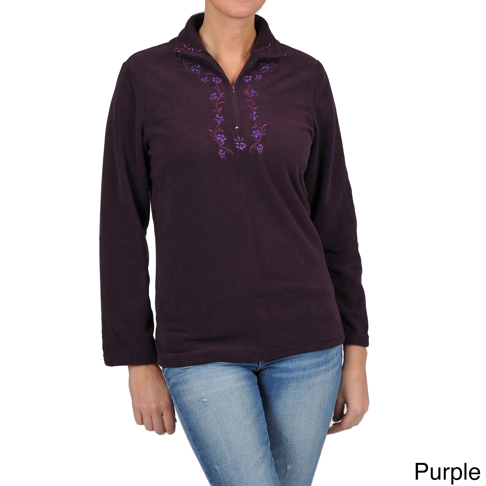 women's half zip pullover fleece