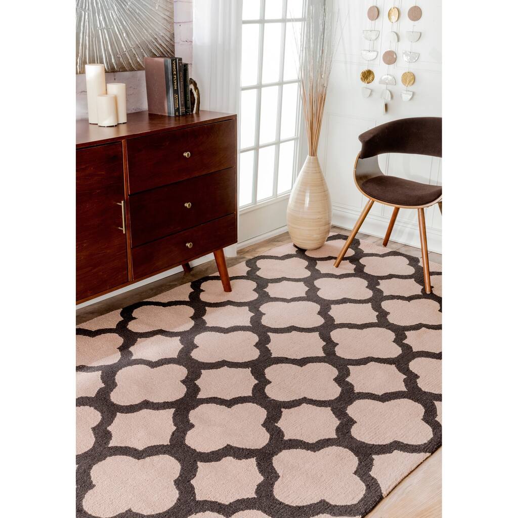 Nuloom Handmade Moroccan Trellis Abstract Wool Area Rug
