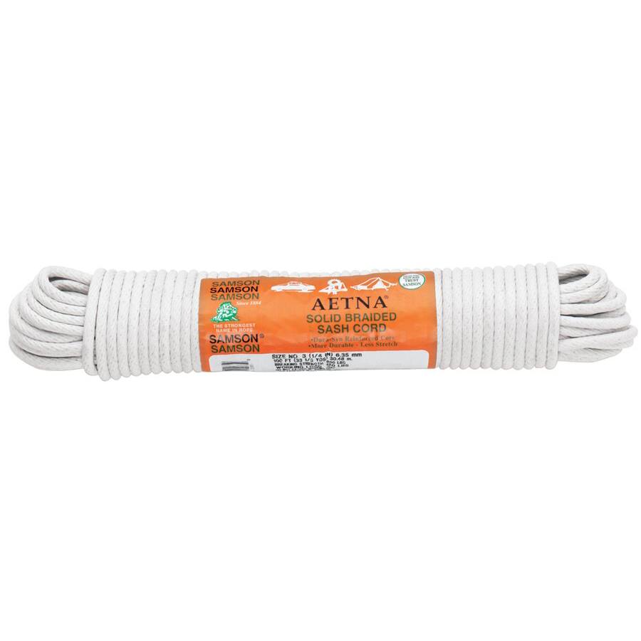 Samson Rope 5/16-Inch White Cotton Sash Cord Rope