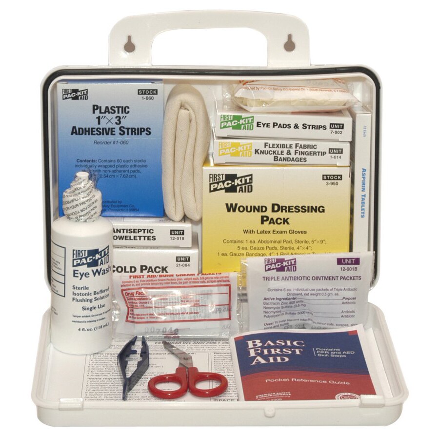 Pac-Kit Weatherproof Plastic 25 Person Industrial First Aid Kit 