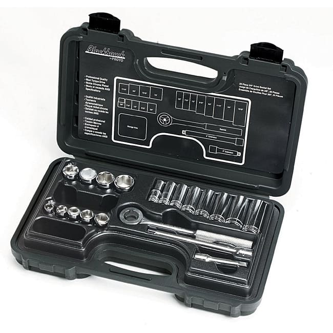 Blackhawk 20-Piece Deep and Standard Socket Set
