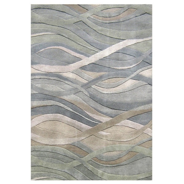 Alliyah Handmade High N' Low New Zealand Blend Wool Rug 10' x 12