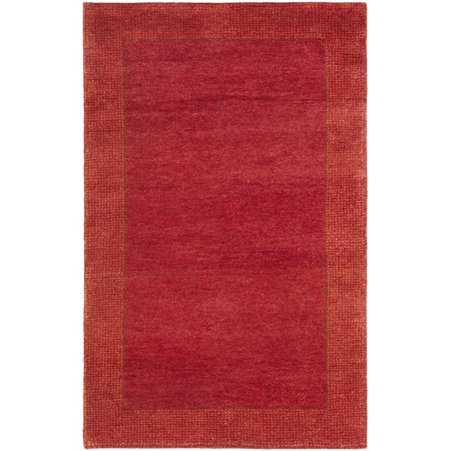 Hand knotted Gabeh Passage Rust Wool Rug (3 X 5)