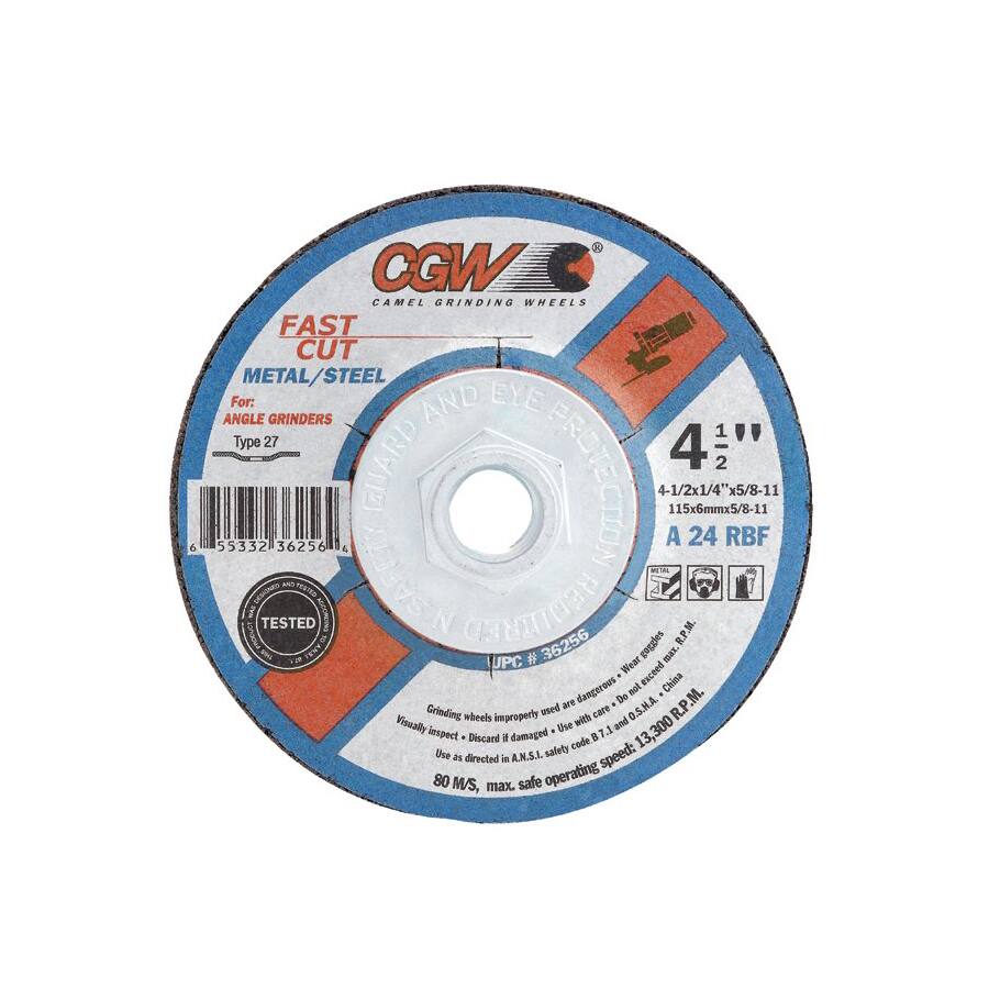CGW Abrasives Fast-cut 'Type 27' Depressed Center Wheel