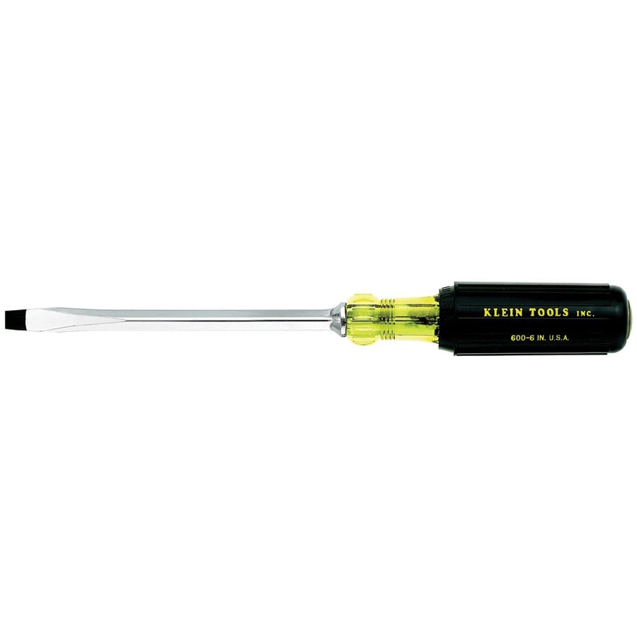 Klein Tools 6 inch Slotted Keystone tip Cushion grip Screwdriver