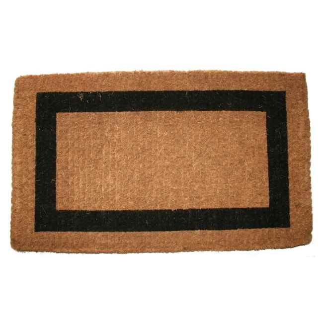 Coir Outdoor Single Black Border Door Mat (36 x 60) - 36 x 60 - 36 x 60