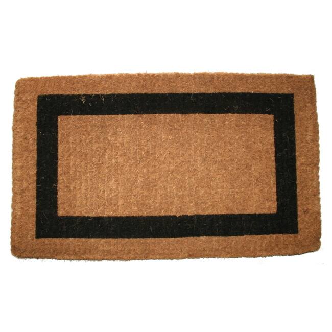 Coir Outdoor Single Black Border Door Mat (36 x 60) - 36 x 60