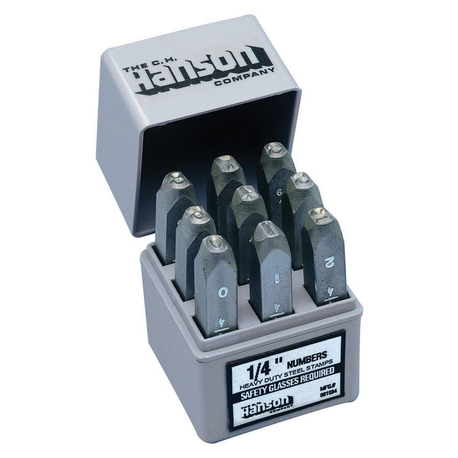 C.H. Hanson Standard Steel Number Stamp Set (3/8 inch)