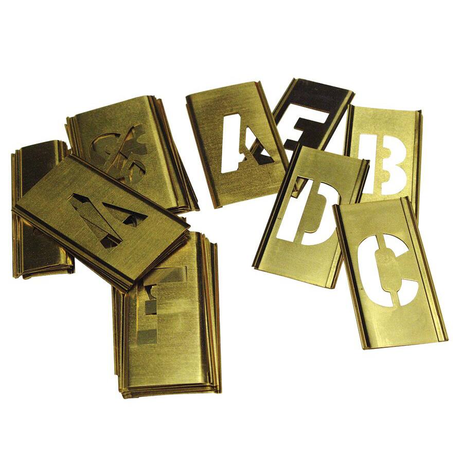 C.H. Hanson 33-piece Brass Letter Stencil Set (2 inches)