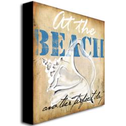 Working GIrls Design 'At the Beach' Canvas Art Trademark Fine Art Canvas