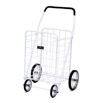 Jumbo White Shopping Cart