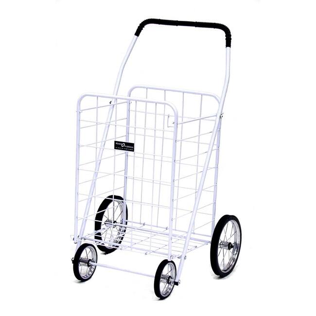 Jumbo White Shopping Cart