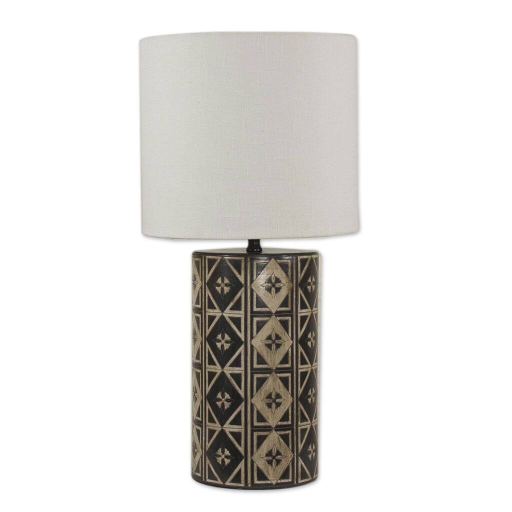 Ceramic 'Queen of Diamonds' Table Lamp
