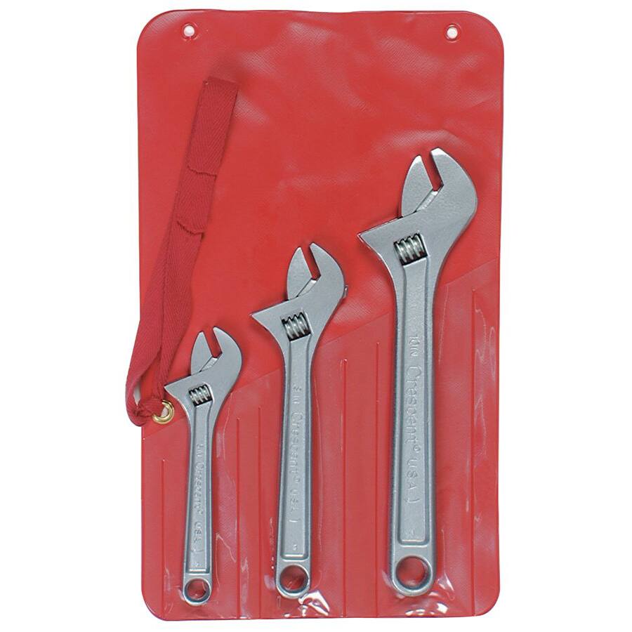 Cooper Hand Tools 3-Piece Adjustable Chrome Wrench Set