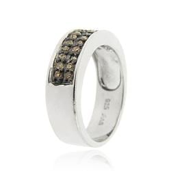 DB Designs Sterling Silver 1/4ct TDW Brown Diamond Ring (Brown, I2 I3) DB Designs Diamond Rings