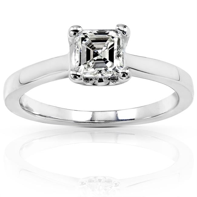 14k White Gold 1/2ct TDW Diamond Solitaire Engagement Ring (H I, SI1 