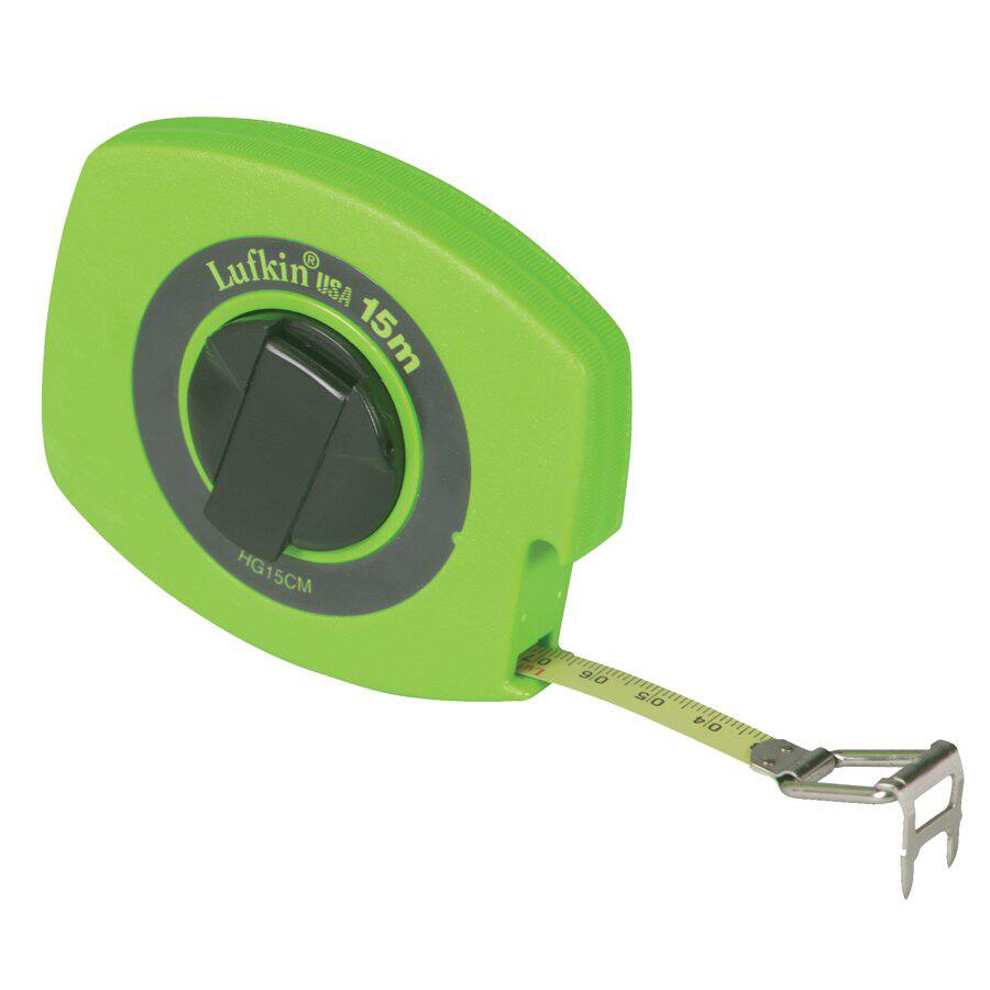 Cooper Hand Tools 50-Foot Clad Steel Tape Measure - Green/Yellow